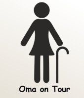 Oma on Tour Aufkleber Piktogramm