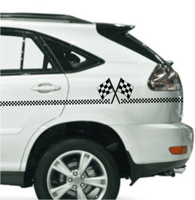 Folien-Kunst Aufkleber Auto Fahrzeug Design Shop Sticker Rennstreifen