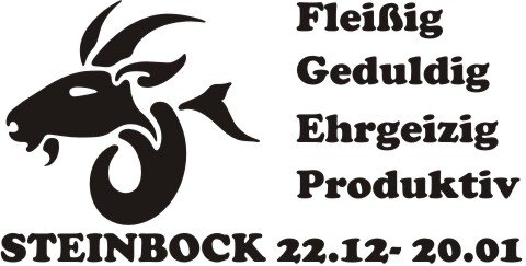 Sternzeichen Wandtattoo Steinbock Capricorn Zodiac Sign