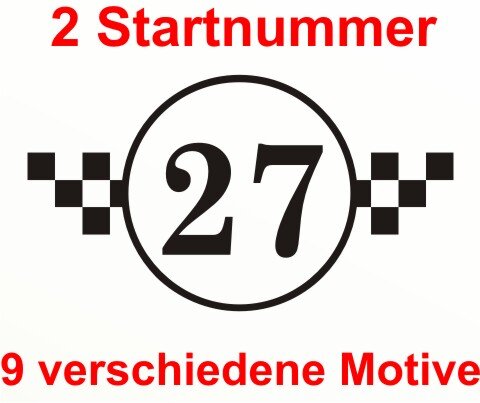Startnummer Aufkleber, Rennnummer, Auto Rally Styling, 7,90 €