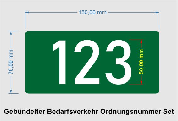 bedarfsverkehr ordnungsnummer set kfz beschriftung